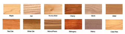 Wood Types | K.C. Custom Cabinets, Inc.