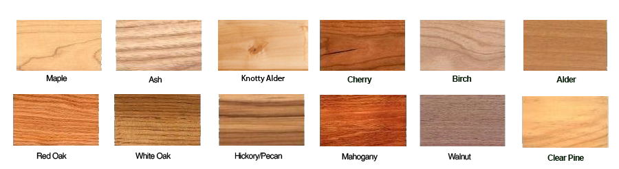 Wood Types K C Custom Cabinets Inc 
