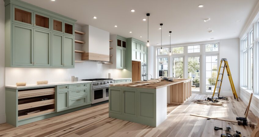 This is for a blog about transforming your kitchen with a custom cabinet maker in Kansas City.